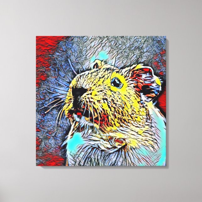 colour kick - guinea pig 4 canvas print (Front)