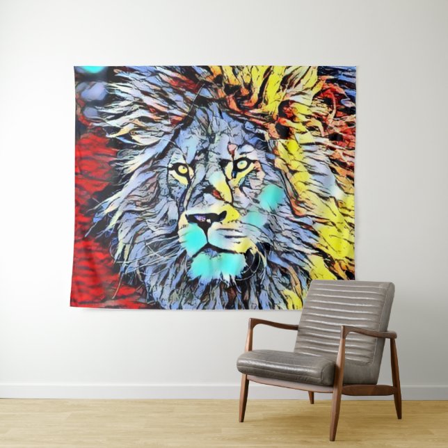 colour kick - lion king tapestry (In Situ (Horizontal))