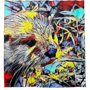 Colour Kick - Otter Shower Curtain