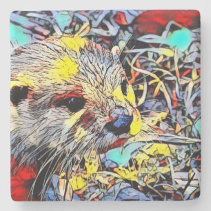 Colour Kick - Otter Stone Coaster