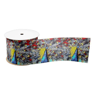 Colour Kick - peacock Satin Ribbon