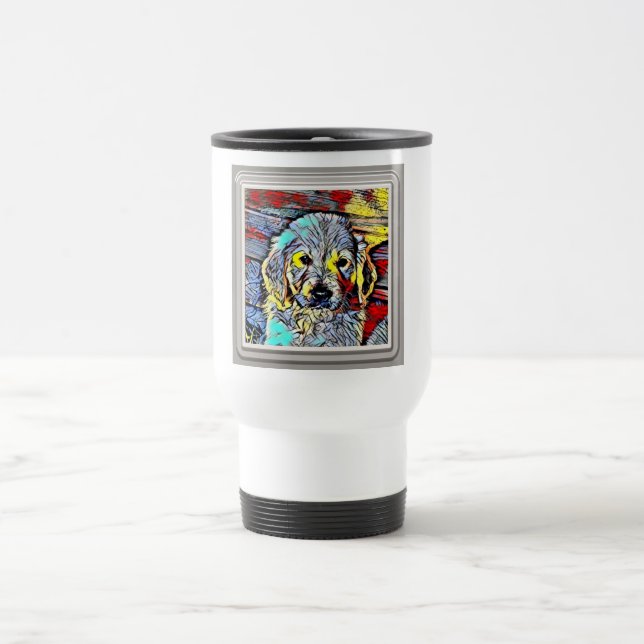 Colour Kick - Puppy Travel Mug (Center)