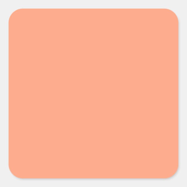 colour light salmon square sticker (Front)
