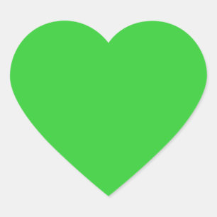 colour lime green heart sticker
