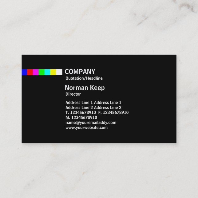 Colour Line - Multicolor Business Card (Front)