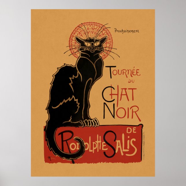Colour lithograph of the Tournée du Chat Noir Poster (Front)