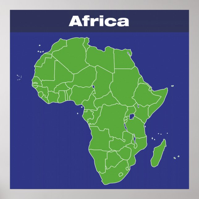 Colour Map of Africa Poster (Front)