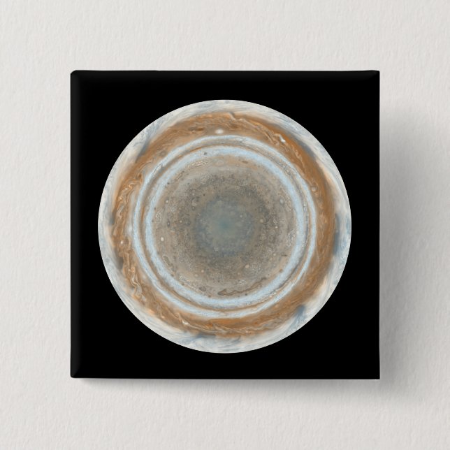 Colour map of Jupiter 15 Cm Square Badge (Front)