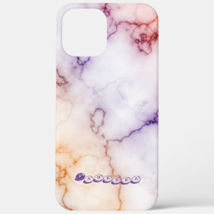 Colour Marble Pattern Personalisation iPhone 12 Pro Max Case