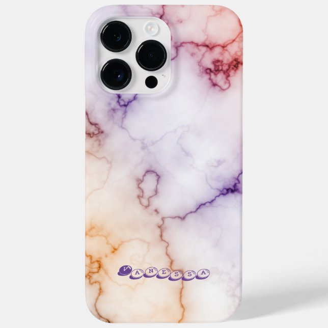 Colour Marble Pattern Personalisation Case-Mate iPhone Case (Back)
