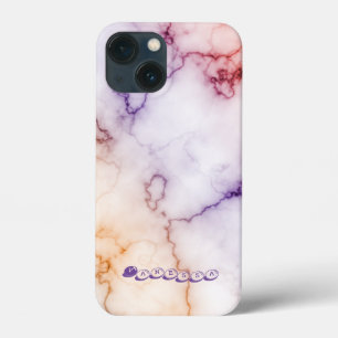Colour Marble Pattern Personalisation iPhone 13 Mini Case