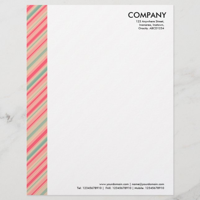Colour Margin - Stripes 310515 (010) Customized Letterhead (Front)