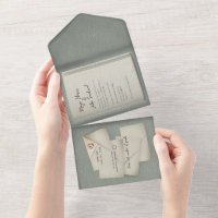 Colour Match Love Note Book Wedding Invitation