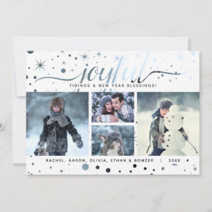 Colour-Matching Typography JOYFUL Holidays Tidings Holiday Card