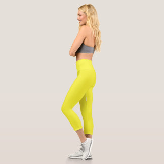 colour maximum yellow capri leggings