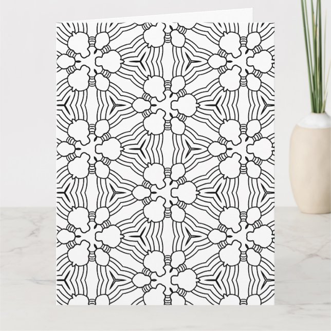 colour me abstract doodle greeting card (Front)