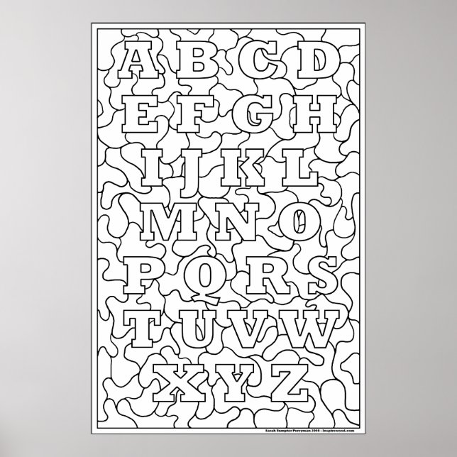 Colour Me! Alphabet Poster (Front)