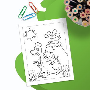 Colour Me Baby Spinosaurus Activity Cards