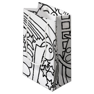 Colour Me Black and White Colouring Party Small Gift Bag