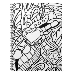 Colour Me Black and White Three Spiral Notebook