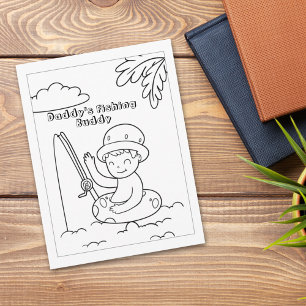 Colour Me Boy Float Tube Fishing Activity Cards