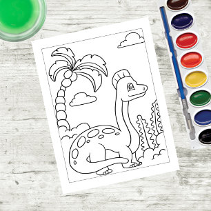 Colour Me Brachiosaurus Dinosaur   Activity Cards