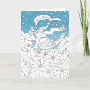 Colour Me Christmas Colouring Book Art Holiday Card