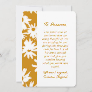Colour Me Daisies Gold Sympathy Card