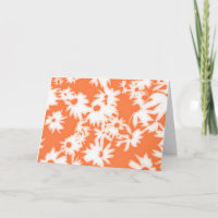Colour Me Daisies Mandarin Orange Birthday Card