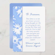 Colour Me Daisies Sky Blue Sympathy Card