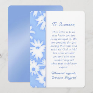 Colour Me Daisies Sky Blue Sympathy Card