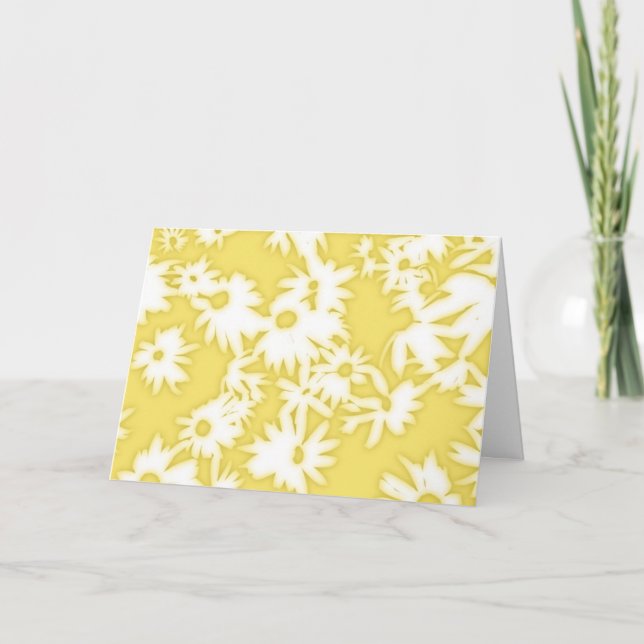Colour Me Daisies Yellow Birthday Card (Front)