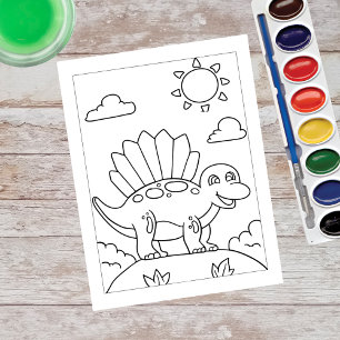 Colour Me Dimetrodonte Dinosaur   Activity Cards