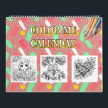Colour Me | Fun Adult Colouring Calendar<br><div class="desc">Fun adult colouring colour me calendar. Each month has a related colouring page to colour.</div>