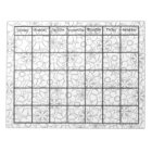 Colour Me Funky Floral Blank Calendar