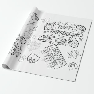 Colour Me - Hanukkah Wrapping Paper