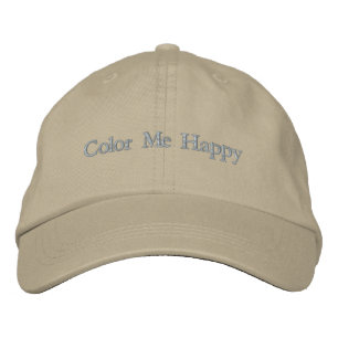 Colour Me Happy Minimalist Embroidered Hat