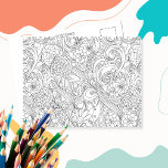 Colour Me In B4 Giving Camellia•Custom Postcard<br><div class="desc">Designed with a camellia,  flower pattern,  black,  lined art.  Send them your colourized artwork as a gift.  Also,  customise the back before giving them!</div>