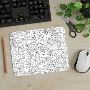 Colour Me In B4 Giving Flower•Custom Mouse Pad