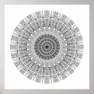 Colour Me In Mandala 1 Poster