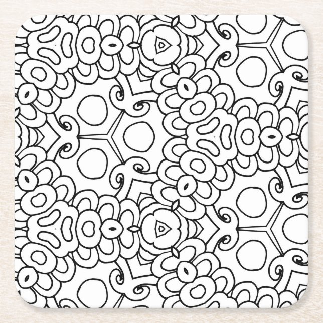 colour me mod flowers coaster (Front)