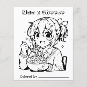 Colour Me Page for Kids   Mac n Cheese