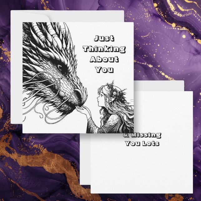 Colour Me Page | Just Thinking About You | Anime Card (Creator Uploaded)