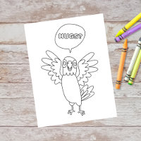 Colour Me Parrot Says Hugs | Activity Cards
