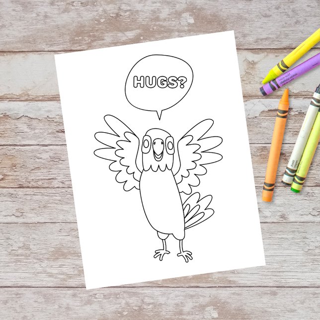 Colour Me Parrot Says Hugs | Activity Cards (Creator Uploaded)