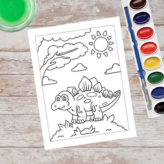Colour Me Stegosaurus Dinosaur | Activity Cards (Creator Uploaded)