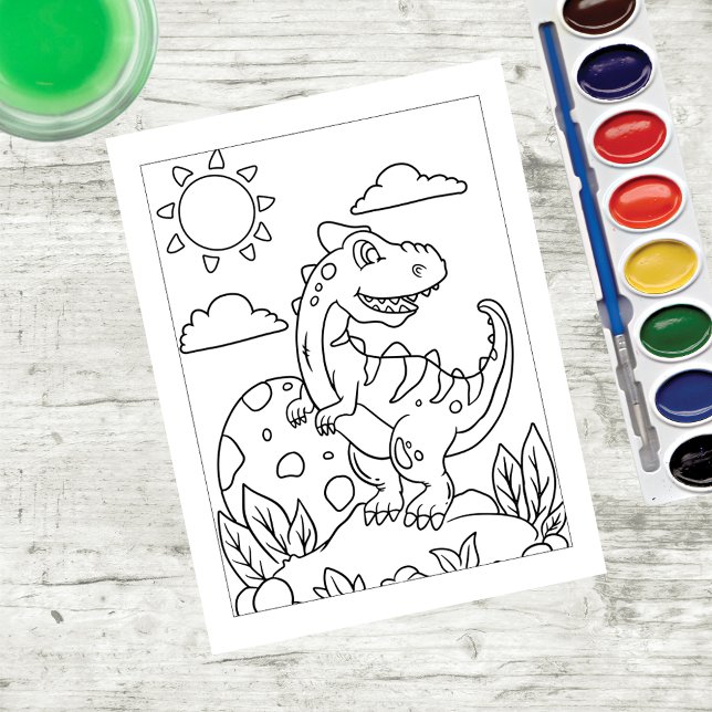 Colour Me Tyrannosaurus Dinosaur | Activity Cards (Creator Uploaded)
