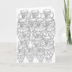 colour me vases greeting card