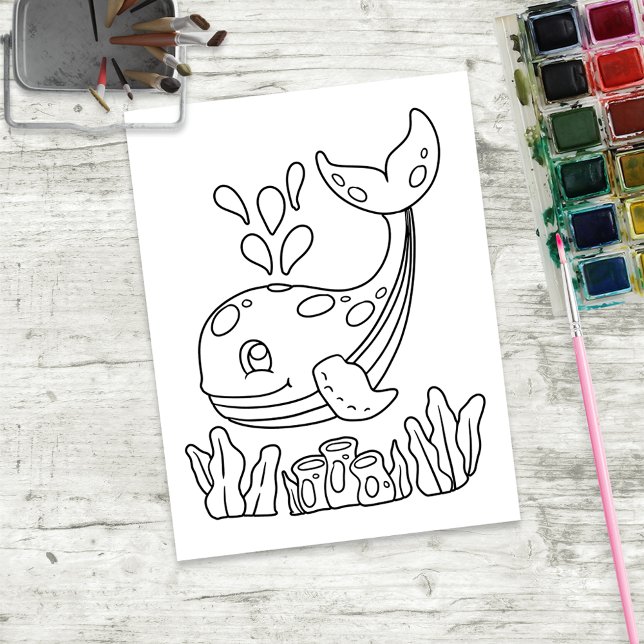 Colour Me Whale | Kids Activity Cards (Creator Uploaded)