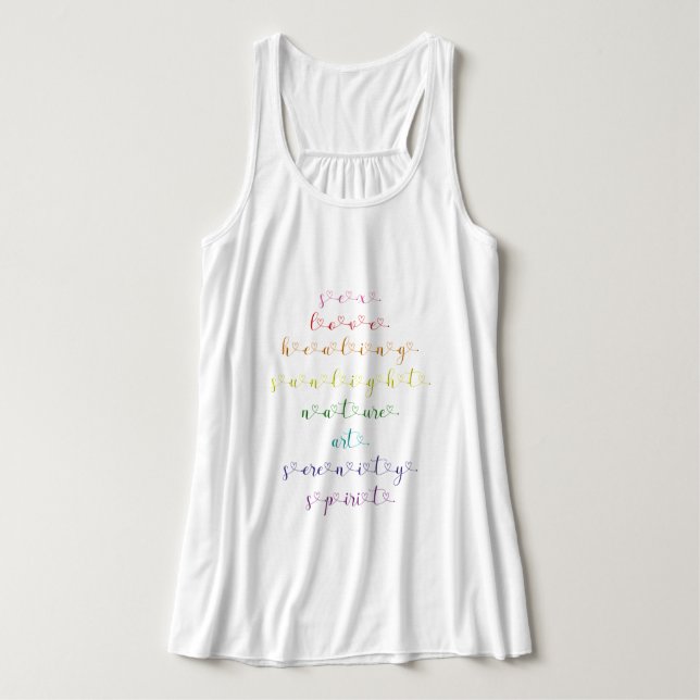 Colour Meaning Rainbow Text LGBTQ Gay Pride 2021 Singlet (Design Front)